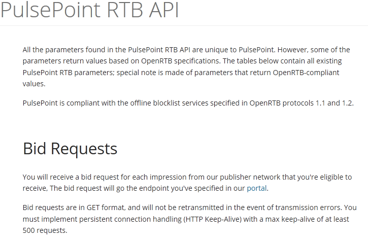 API Realtime Bidding